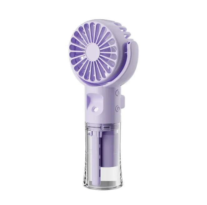Portable Handheld Spray Fan 4-Speed Water Spray Mist Fan Summer Cooling Artifact USB Charging Summer Supplies Outdoor Mini Fan
