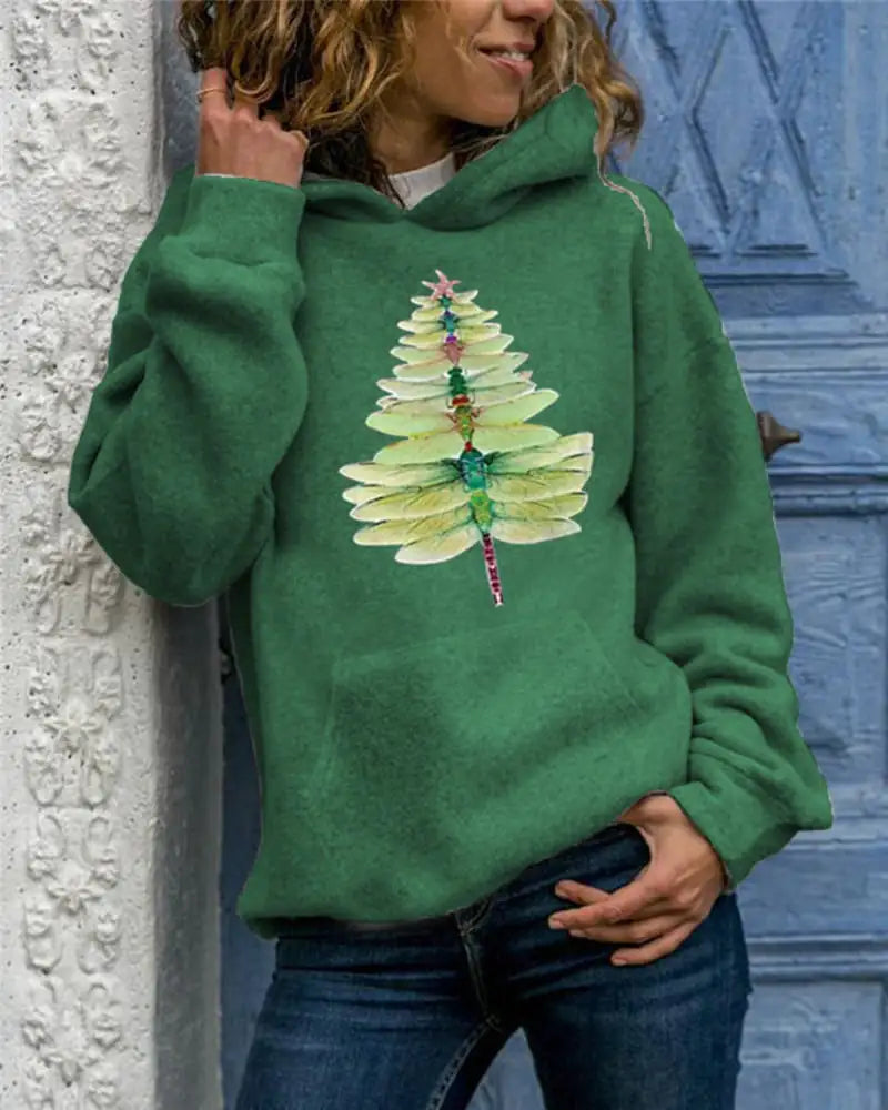 Animal Print Women's Long Sleeve Turtleneck Hoodie