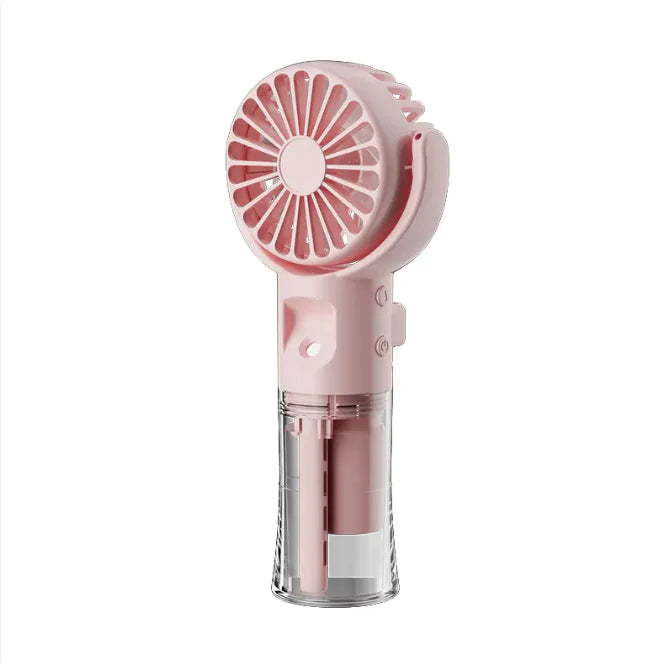 Portable Handheld Spray Fan 4-Speed Water Spray Mist Fan Summer Cooling Artifact USB Charging Summer Supplies Outdoor Mini Fan