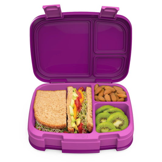 Fresh – Leak-Proof, Versatile 4-Compartment Bento-Style Lunch Box with Removable Divider, Portion-Controlled Meals for Teens and Adults On-The-Go – Bpa-Free, Food-Safe Materials (Purple)