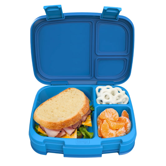 Fresh – Leak-Proof, Versatile 4-Compartment Bento-Style Lunch Box with Removable Divider, Portion-Controlled Meals for Teens and Adults On-The-Go – Bpa-Free, Food-Safe Materials (Blue)