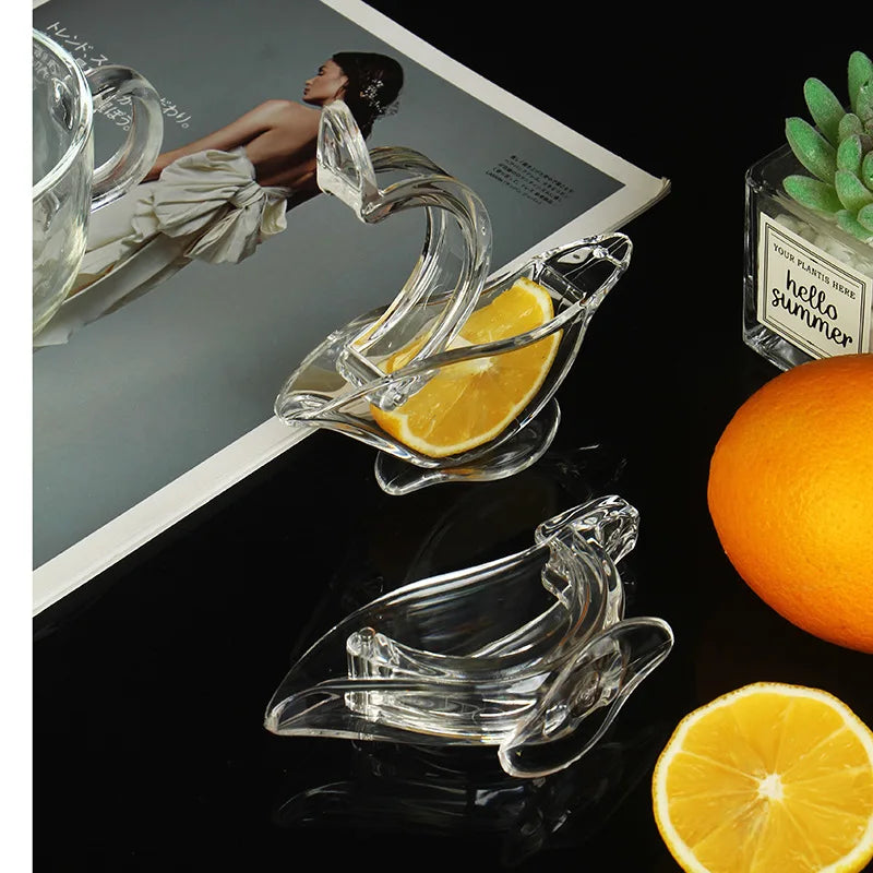 Lemon Manual Juicer Press Squeeze Fruit Mini Manual Juicer Bird Shape Transparent Portable for Orange Kitchen Home Slip Tool