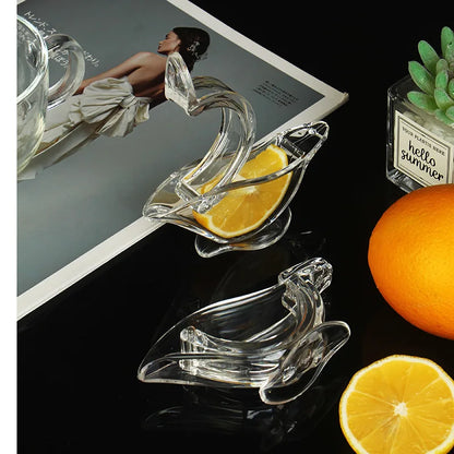 Lemon Manual Juicer Press Squeeze Fruit Mini Manual Juicer Bird Shape Transparent Portable for Orange Kitchen Home Slip Tool