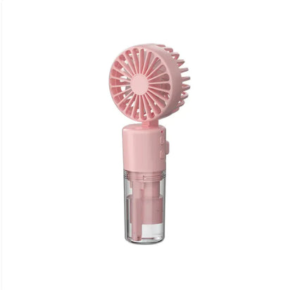 Portable Handheld Spray Fan 4-Speed Water Spray Mist Fan Summer Cooling Artifact USB Charging Summer Supplies Outdoor Mini Fan