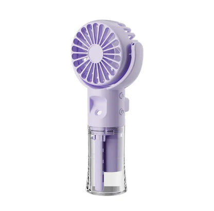 Portable Handheld Spray Fan 4-Speed Water Spray Mist Fan Summer Cooling Artifact USB Charging Summer Supplies Outdoor Mini Fan