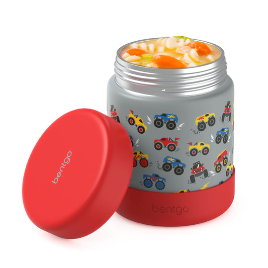 Kids Stainless Steel Insulated Food Jar - Trucks