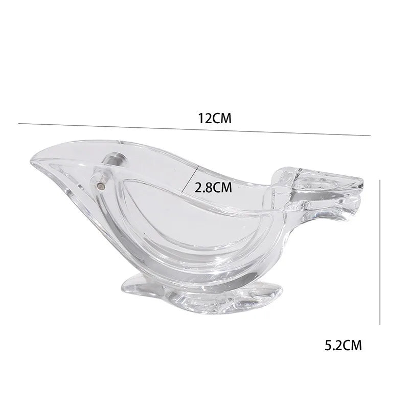 Lemon Manual Juicer Press Squeeze Fruit Mini Manual Juicer Bird Shape Transparent Portable for Orange Kitchen Home Slip Tool