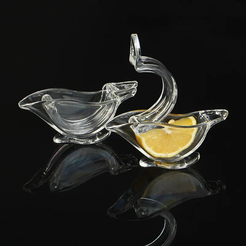 Lemon Manual Juicer Press Squeeze Fruit Mini Manual Juicer Bird Shape Transparent Portable for Orange Kitchen Home Slip Tool